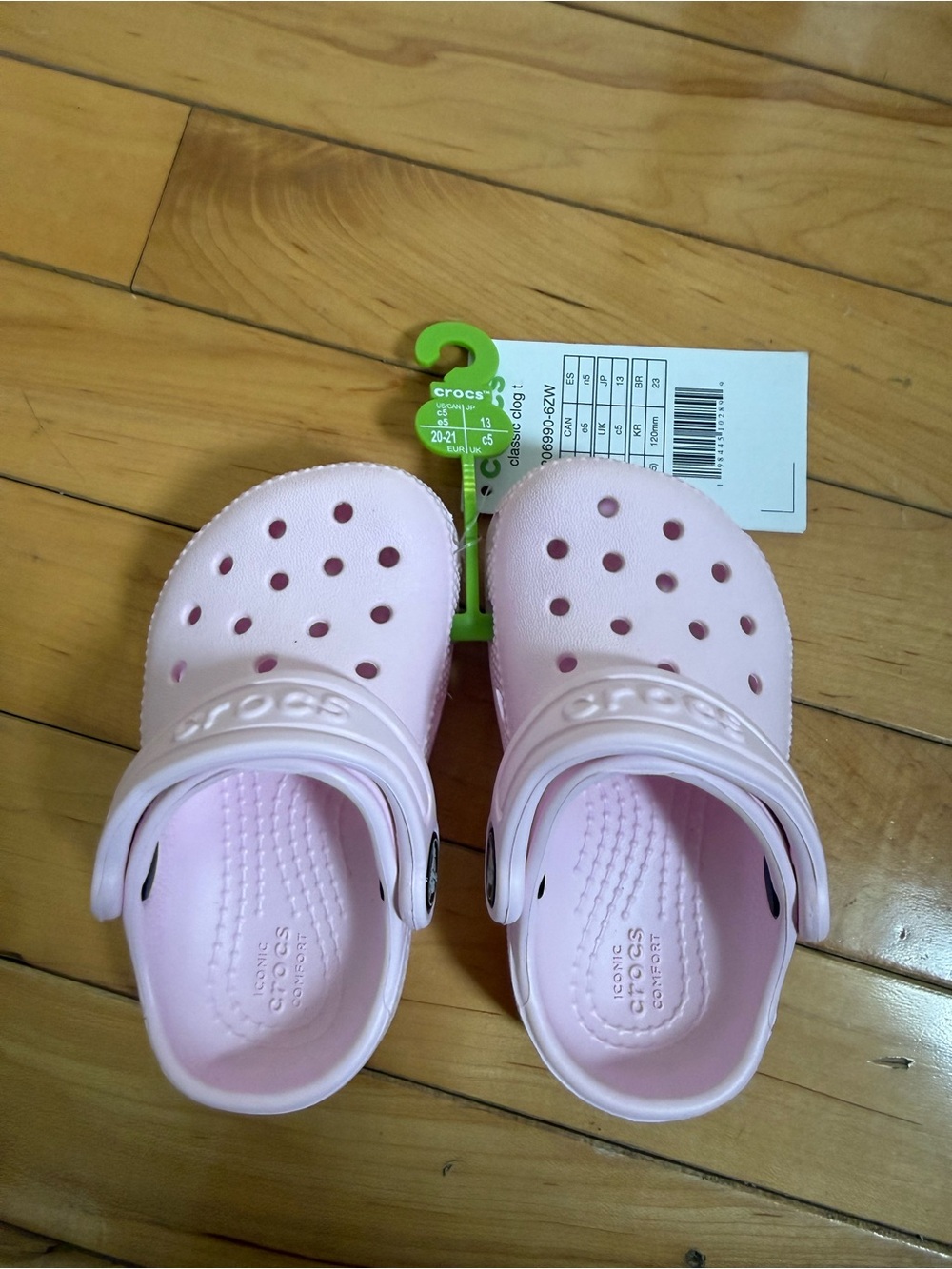 New In Bag Toddler Girl Classic Crocs Light Pink Milk Clogs C5